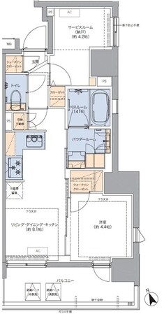 トラディティオ門前仲町の物件間取画像